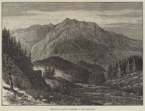 Fjell rundt Samaden, i Engadine (gravering) av English School