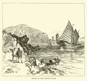 Munningen av Canton River av English School