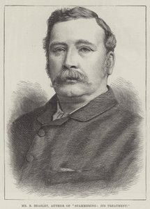 Mr B Beasley, forfatter av "Stammering, Its Treatment" (gravering) av English School