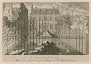 Mr Beres House, mirakuløst reddet fra brannen ved Ratcliffe, 23. juli 1794 av English School
