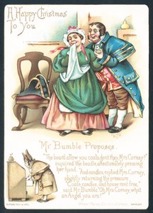 Mr. Bumble und Mrs. Corney, Weihnachtskarte von English School