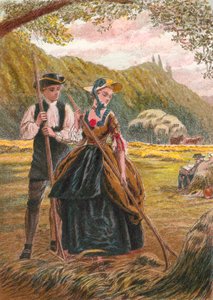 Mr. Burchell og Sophia i Hayfield av English School