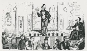 Mr C George, den irske sangeren, dukker opp i Borough Music Hall, Union Street, Southwark av English School