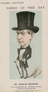 Mr Charles Mathews, tegneserie av English School