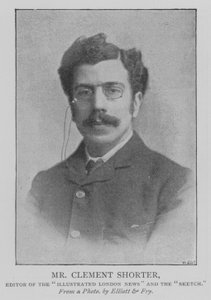 Mr Clement Shorter, redaktør for "Illustrated London News" og "Sketch" (gravering) av English School