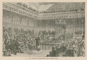 Herr Disraeli introduserer reformforslaget av English School