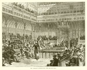 Mr. Disraeli introduserer reformforslaget av English School