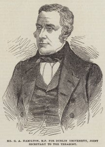 Herr G A Hamilton, MP für die Universität Dublin, gemeinsamer Sekretär des Schatzamtes
