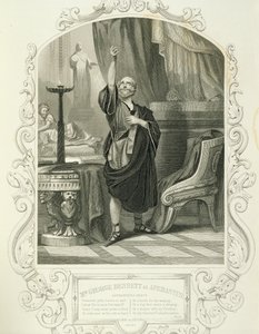 Mr George Bennett som Apemantus, Act I Scene 2, i Timon of Athens av William Shakespeare (1564-1616) av English School