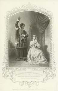 Mr George Bennett som Othello og frøken Jane Bennett som Desdemona, Othello, Act IV, Scene II av English School