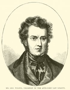 Mr George Wilson, styreleder for Anti-Corn Law League (gravering) av English School