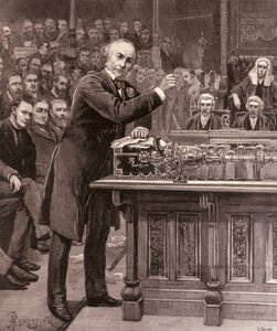 Mr. Gladstone forklarer til House of Commons sin ordning for regjeringen i Irland, fra 