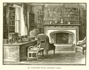 Mr. Gladstones Study, Hawarden Castle av English School