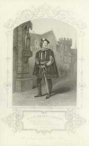 Mr J W Wallack som Gloster, Richard III, Act I, Scene I av English School