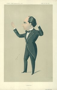 Mr Landon Ronald, Guildhall Music, 13. desember 1913, tegneserie Vanity Fair av English School
