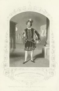 Mr P Richings (fra Philadelphia) som Mercutio, Romeo og Julie, akt I, scene IV av English School