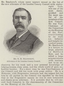 Mr RM Beachcroft, rådmann i London County Council (gravering) av English School