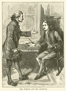Herr Wesley og herr Causton (gravering) av English School