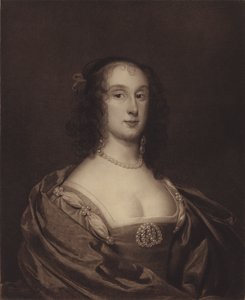 Fru Fleetwood, tidligere fru Ireton (Bridget Cromwell), eldste datter av Oliver Cromwell (litografi) av English School
