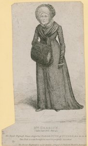 Mrs Garrick (Eva Marie Veigel), tatt i september 1820 av English School