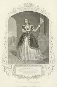 Mrs Mowatt som Beatrice, Much Ado About Nothing, Act II, scene i av English School