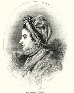 Fru Susanna Wesley (gravering) av English School