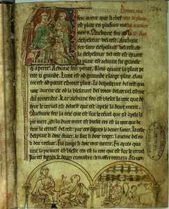 Ms.O.1.20.f.241v Jerome: En lege som besøker en pasient og et apotek, fra 
