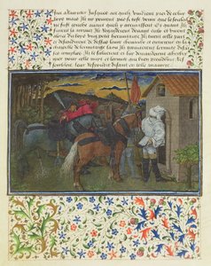 Ms. 2597 Heart, Desire and Generosity, sent på kvelden, foran Eremittcellene, faksimileutgave av Livre du Coeur dAmours Espris av Rene dAnjou av English School
