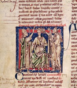 Ms 6712 (A.6.89) fol.126v William II (ca. 1057-1100) miniatyr fra Flores Historiarum, av Matthew Paris, 1250-52 av English School