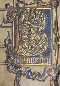Ms. New Coll 358, frontispice, Psalter, St. Albans (penn og blekk og gull på vellum) av English School