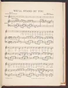 Musikkpartitur til sangen "We