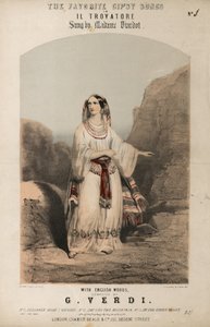 Musikalsk partitur med favoritt Gipsy-sanger fra Il Trovatore av English School