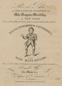Musikalsk partitur for Love and Rhino, eller The Comical Courtship of Miss Margery Mizzlefig av English School
