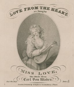 Musikalsk partitur for Love from the Heart som sunget av Miss Love av English School