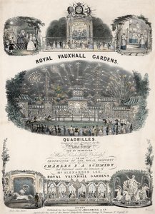 Musikalsk partitur for Royal Vauxhall Gardens Quadrilles av Charles F A Schmidt