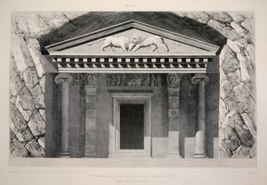 Myra - Tomb Cut in the Rock, pub. 1863 litografi. av English School