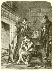 Napoleon ved Fontainebleau, før hans abdikasjon av English School