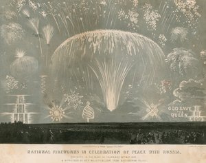 Nasjonalt fyrverkeri til feiring av fred med Russland, 29. mai 1856 av English School