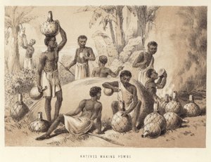 Innfødte som lager pombe av English School