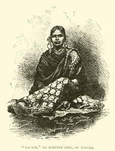 Nautch, eller dansende jente, fra Baroda av English School
