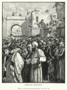 Nehemja forkynner (gravering) av English School