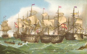 Nelson går ombord på San Nicolas av English School