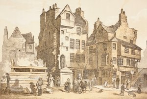 Netherbow House, Edinburgh slik det var i 1843, fra 