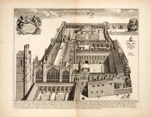 New College, plate 19 fra Oxonia Illustrata av David Loggon, Oxford 1675 av English School