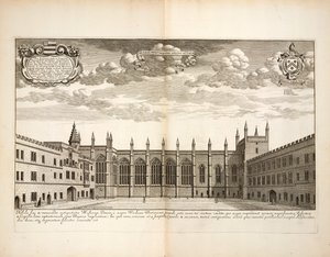 New College, plate 20 fra Oxonia Illustrata av David Loggon, Oxford 1675 av English School