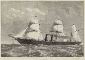 Nytt forsendelsesfartøy, HMS Iris, bygget av stål av English School