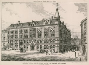 New Dock House Billiter Street, London EC, for East and West India Dock Company av English School