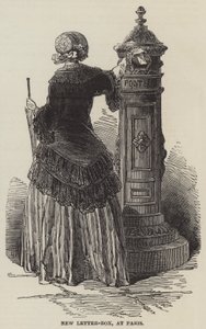 Ny brevkasse, i Paris (gravering) av English School