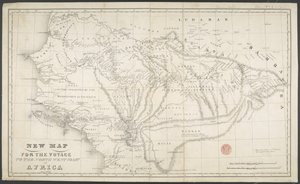 Nytt kart for reisen til Nordvestkysten av Afrika, Anno, tegnet og trykt av Dean & Munday av English School