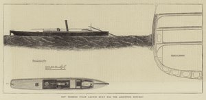 Ny Torpedo Steam Launch bygget for den argentinske republikken (gravering) av English School